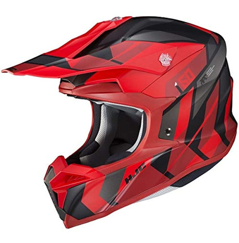 Casco De Moto Talla L, Color Rojo-negro, Hjc Helmets