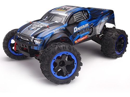 Camioneta Rc 4x4 Monster Dinosaurs Brushless 1/8 Azul