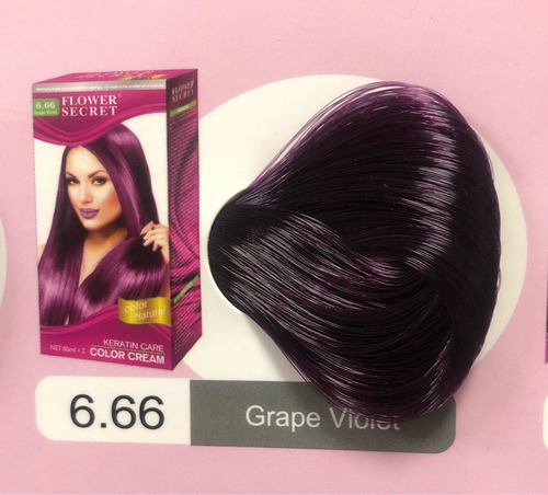 Tintura Permanente Color Grape Violeta 6.66 Flower Secret