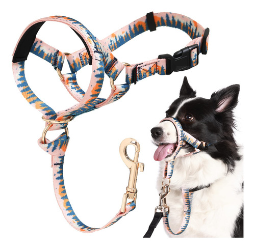 Collar De Cabeza Para Perros, Arns De Boca Impreso Sin Tiron