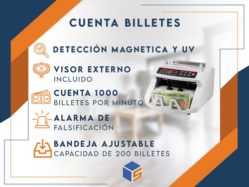 Imagen 3 de 11 de Contadora De Billetes Maquina Contar Dinero Detector Falso