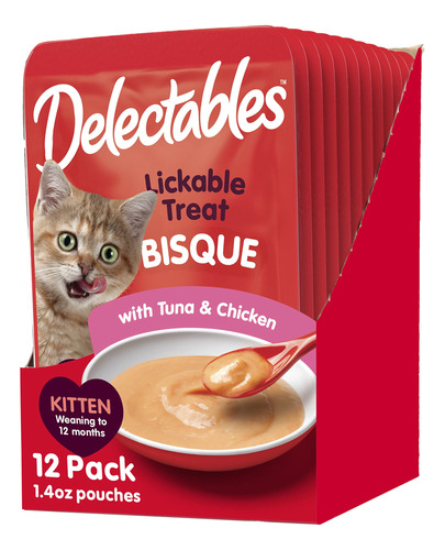 Delectables Bisque Kitten - Golosinas Humedas Para Gatos, At