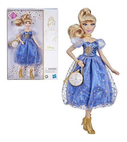 Imagem 1 de 6 de Boneca Cinderela 30cm E Acessório Disney Style Series Hasbro