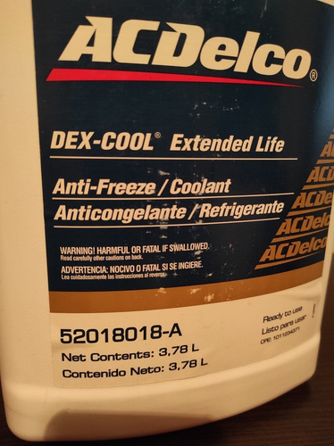 Refrigerante Acdelco Color Naranja