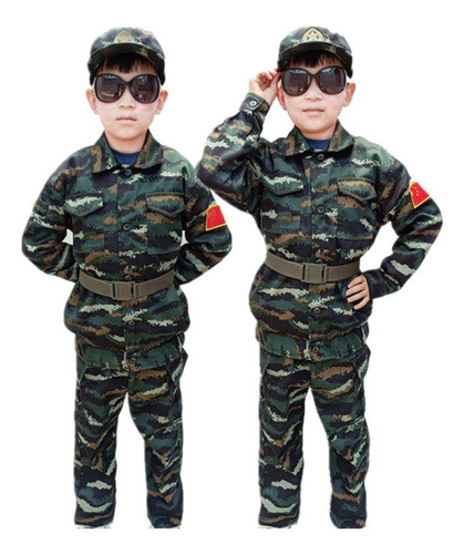 Uniforme De Camuflaje Infantil De Manga Larga.