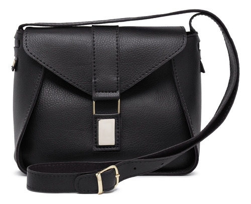 Bolsa Feminina Bag Pequena Atual Moderna Delicada Preta 8180 Cor Preto