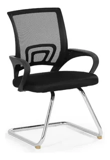 Cadeira de escritório Império Brazil Business Cadeira de Escritório Base Fixa preta com estofado de mesh