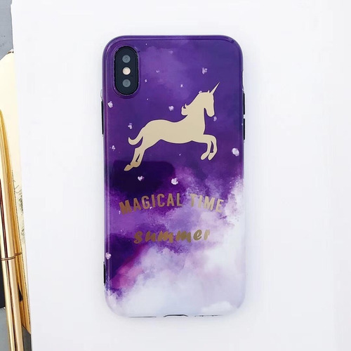 Funda Para iPhone Magical Unicornio Mujer Galaxia Universo