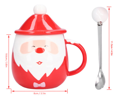 Taza Navideña De 450 Ml De Leche De Té De Cerámica De Gran C