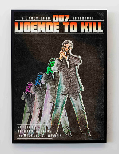 Cuadro 33x48cm Poster 007 Licence To Kill James Bond