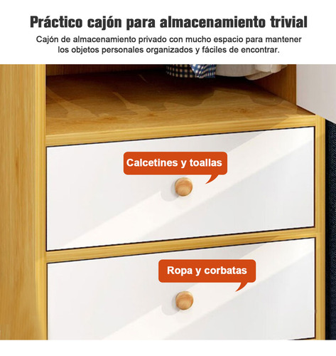 Ropero Madera Estilo Con Puerta Cajón Modernos Closets Naranja