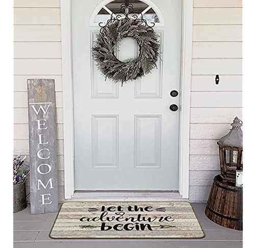 Let The Adventure Begin Felpudo Decorativo Para Interiores Y