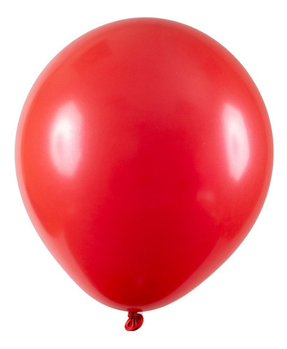 Balão Redondo Metalizado Vermelho - 7 Polegadas -50 Unidades