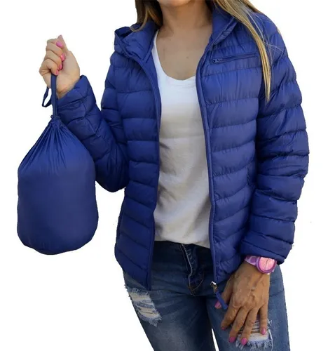 Campera de top pluma mujer