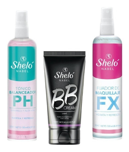 Tónico Balanceador Ph + Bb Cream + Fijador Maquillaje Shelo