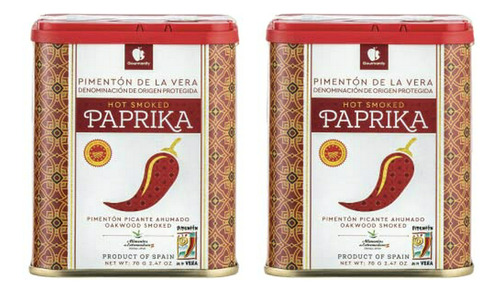 Paprika -  Pack De 2 Latas De Pimentón Española Ahumada Cali