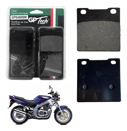 Pastilha Freio Traseiro Gptech Suzuki 500 Gs 2013 2014 2015