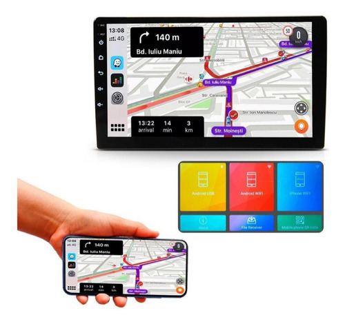 Multimídia 9pol 4g 64g Chip Carplay - Android Mais Vendida