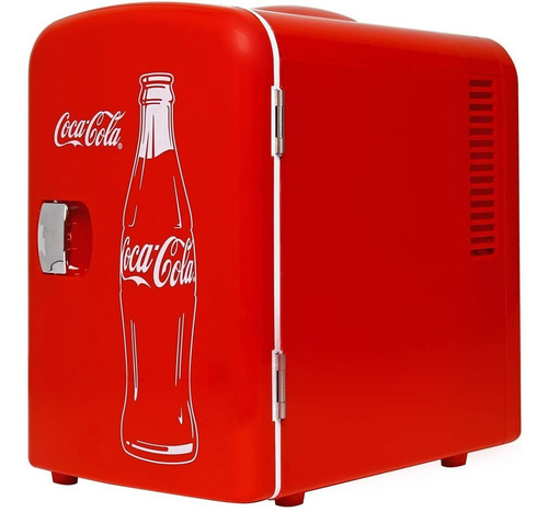 Refrigerador Frigobar Coca-cola Kwc-4c Color Rojo Con Capacidad De 4l