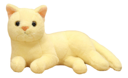 Juguete De Peluche Gato Adorable Animal De Amarillo Beis