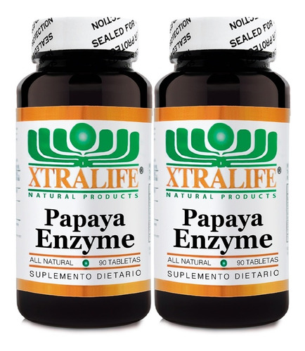 Promo 2 Papaya Enzyme 200mg Usa - Unidad a $438