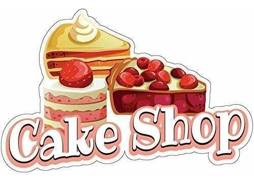 Signmission Cake Shop, 24 Calcomanías, Soporte De Concesión,