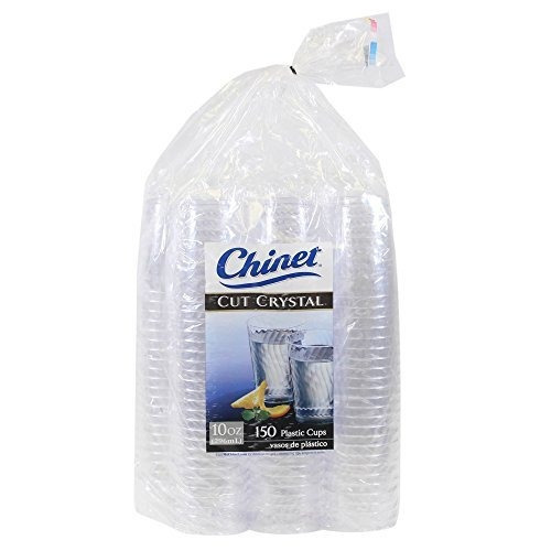 Chinet Cut Crystal 10 Oz Tazas De Plástico - 150-count