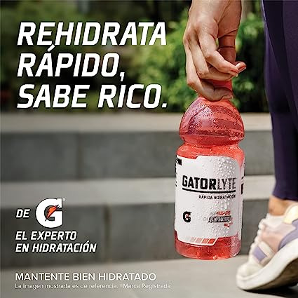 Bebida Gatorlyte Sabor Fresa-kiwi (6 Piezas De 591 Ml).