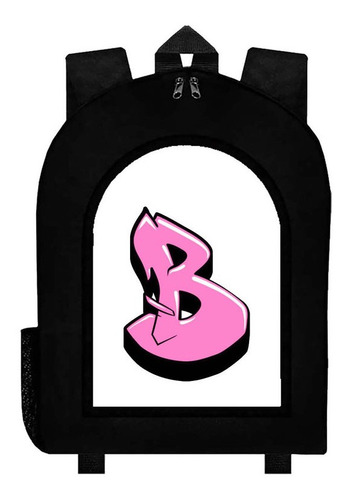 Mochila Negra Graffiti  #br50