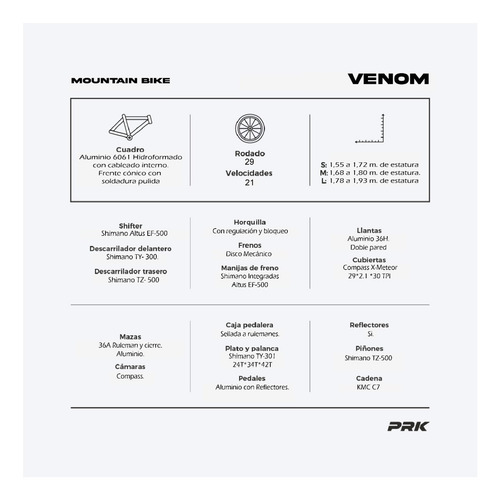 Mountain Bike Venom R29 21v