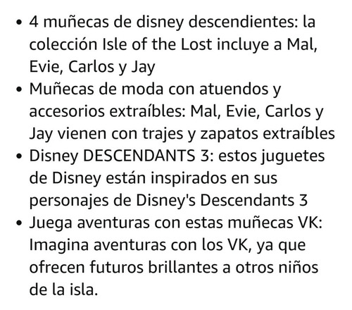 Descendientes Coleccion X4 Muñecas Mal, Evie, Carlos Y Jay