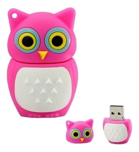 Pen Drive En Forma De Lechuza Rosa / Animales / Figuras