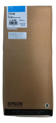 Cartucho De Tinta Epson T5140 Cyan Original 500ml Para 10000