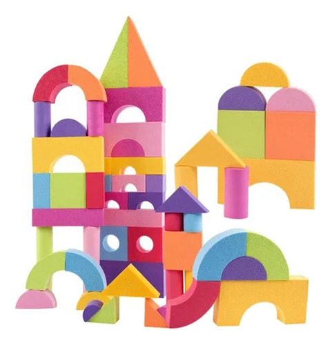 50 Piezas De Juguetes Para Niños Montessori Color Building B