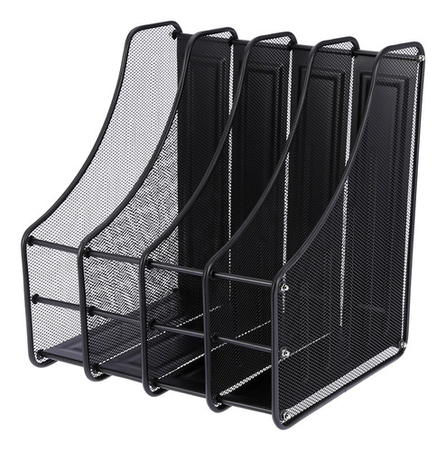 Soporte Vertical Para Archivos, 4 Ranuras, Soporte Metálico