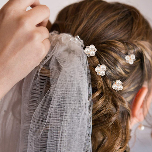 Cascos Nupciales Para Bodas Con Diamantes De Imitación Senci