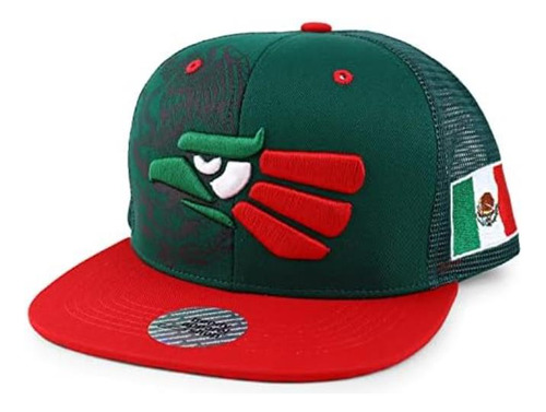 Trendy Shop Hecho En Mexico Eagle 3d Gorra Malla Plana Verde