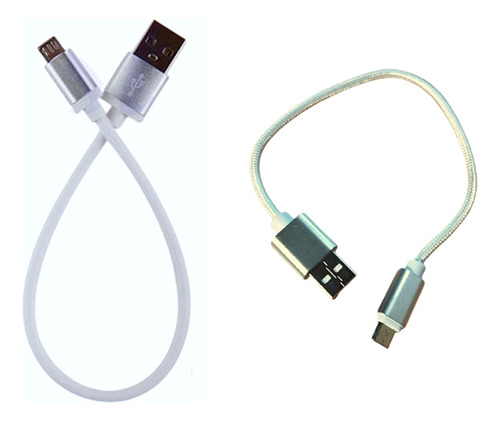 Cable Corto Micro Usb, V8 Rápido 3 Ampers Para Power Bank 