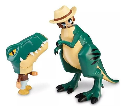 Pin Y Pon Action Wild Camioneta + Figura + Dinosaurio T Rex