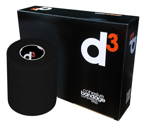 Cinta Venda Autoadherente 7,5cm X 5m Vendaje Cohesivo D3 Negro