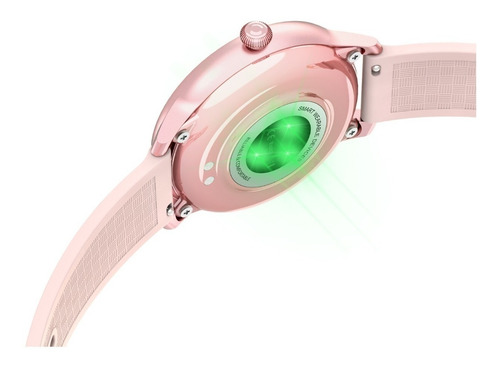 Imagen 3 de 4 de Smartwatch Imilab W11L 1.09" caja de aleación de aluminio rosa, malla rosa de silicona