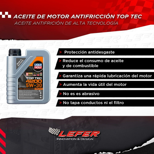 Aceite De Motor Antifricción Top Tec4200 5w-30 1l Liqui Moly