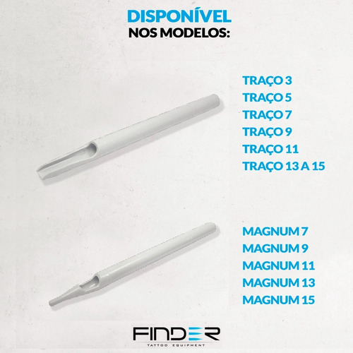 Imagem 7 de 8 de Ponteira Tip Descartável Finder Traço Pintura Tattoo 20un Nf