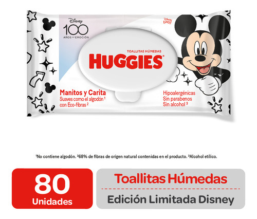 Toallitas Húmedas Huggies Manos Y Caritas - 80 Un