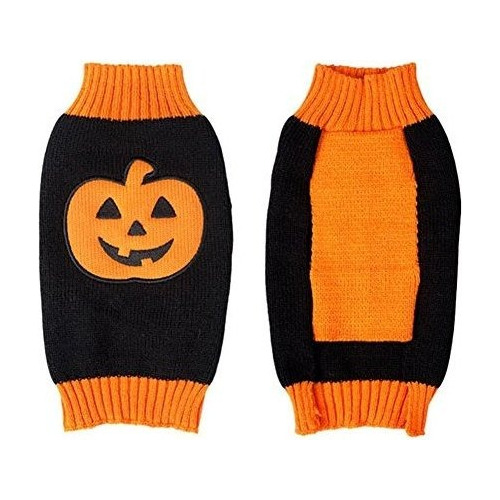 Bobibi Pet Clothes The Halloween Pumpkin Cat Dog Sweater Dog