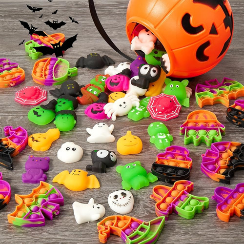 30pcs Halloween Mochi Squishy Toys Con Mini Pop Kyechain Su 