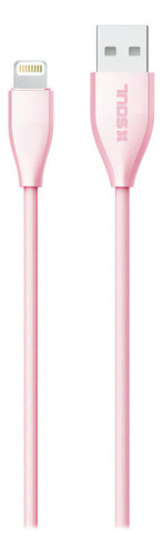 Cable Usb Reforzado Compatible iPhone SE 6 7 8 Plus Xr Xs 11 Color Rosa