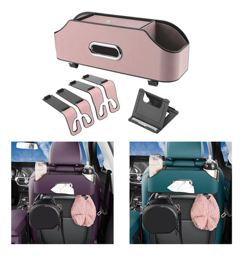 Organizador De Respaldo De Asiento De Coche, Soporte Rosa