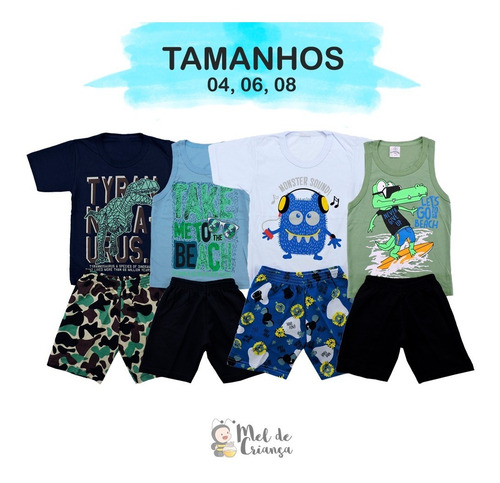 Roupa Infantil Kit 3 Conjunto Menino Masculino Atacado