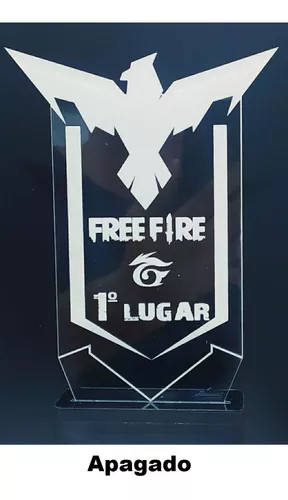 Luminária Free Fire Freefire LED única Com Nome Personalizado